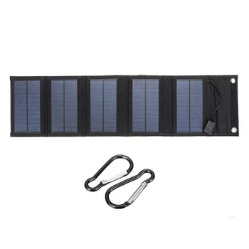 2X 70W Pliabil USB 5V Panou Solar Power Bank Portabil Impermeabil Panou Solar Încărcător în aer liber Telefon Mobil Putere