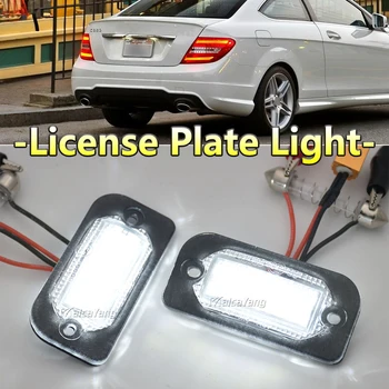 2piese Numărul de Înmatriculare Lumină Nici o Eroare LED-uri Albe Lampa Pentru Mercedes-Benz W203 2D Accesorii Auto Canbus