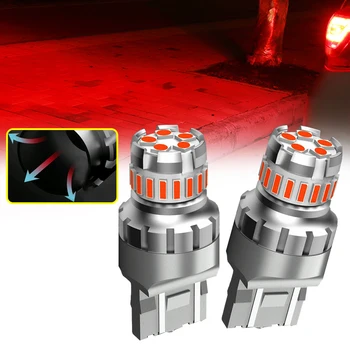 2x T20 7443 7440 Red LED Strobe Flash Clipește de Frână Coada Lumina/Parcare 6500K Bec Super-Luminos Accesorii Auto Universal