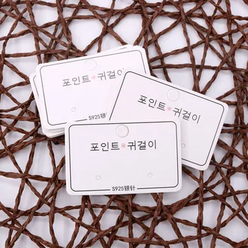3.5x5.5cm Coreea Cercel Ureche Știfturi Carduri de Afișare 100buc Agățat Hârtie Etichetă Organizator Bijuterii Titularul Categorie Personaliza Logo-ul