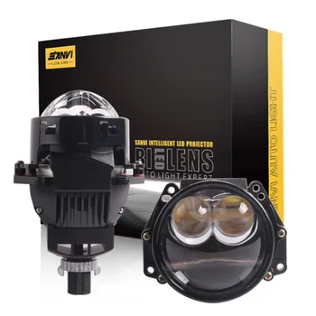 3 Inch Bi-LED Proiector Lentilă Retrofit Binoculară LED Dual Lumina Lentila Far 12V 68W 6500K lumina Farurilor de Lentile de Sprijin en-Gros