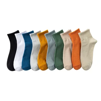 3 Perechi de Șosete pentru Bărbați de Culoare Simplu Casual, Confortabil Șosete Deodorant Sudoare de Absorbție Respirabil Sport Ciorapi Ins Maree