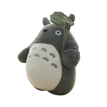 30-55CM Kawaii Vecinul Meu Totoro Anime-ul Japonez de Pluș, Jucării Umplute Papusa de Perna Frunze de Lotus Totoro Cameră Decor Cadouri de Craciun