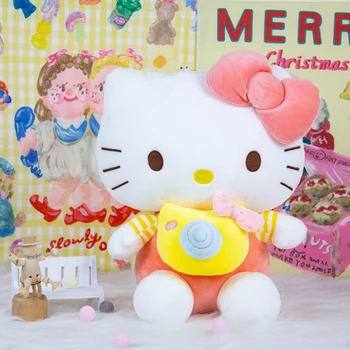 33Cm Noi Sanrio Jucarii de Plus Hello Kitty Bubble Machine Kawaii Cameră Decor Perne Moi Umplute Păpuși pentru Copii Cadouri