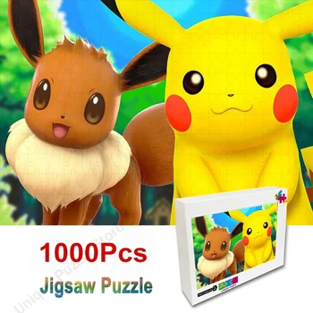35/300/500/1000 Pc-uri de Lemn Jigsaw Puzzle Anime Pikachu Desene animate Educative Inteligenței Joc de Puzzle pentru Copii Jucării Decor Acasă