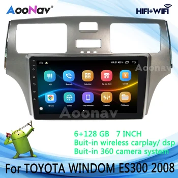 360 Camera Radio Auto pentru TOYOTA WINDOM ES300 2008 QLED Ecran 2Din 6+de 128GB Android Stereo DVD Player Multimedia Navigare GPS