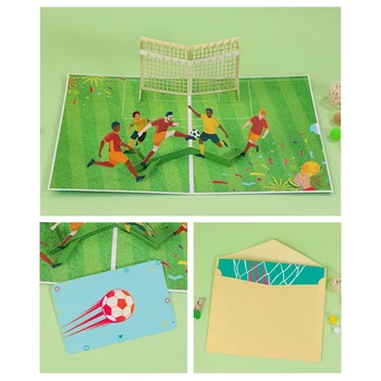 3D de Fotbal Felicitare Kit Scrisul Binecuvântare Mulțumesc Card de Ornament pentru a Exprima Dragostea Recunoștință Surprinzător
