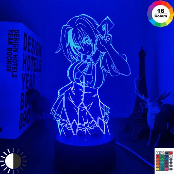 3d Led Lampă Anime High School DxD Xenovia Quarta pentru Dormitor Decorative Veioza Cadou de Ziua Acrilice Led Lumina de Noapte