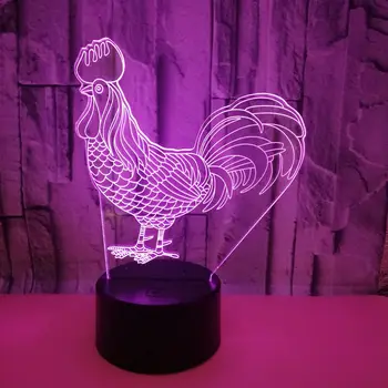 3d colorate Lampă cu Led-uri Acrilice Viziune Stereo Touch Usb Masă Lămpi Pentru Camera de zi 7 Schimbare de Culoare de Crăciun Lumini Decorative