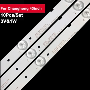 417mm Iluminare Tv Reparare Piese de schimb Pentru Changhong 43inch LB-C430U14-E2-L-G1-XRK 10buc/Set Led Strip 43N1 XRK430A 43U1 43D2060