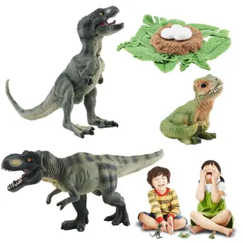 4buc de Simulare de Animale Dinozaur Model de Viață de Acțiune Dinozaur Ciclu de Creștere a Animalelor din PVC Cifre de Jucării Instrumente de Predare Copil pat Cadou