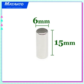 5/10/20/50/100BUC 6x15 mm Disc Mic Magnet 6*15 mm Grosime Puternic Cilindru de pământuri Rare Magnet N35 Rotund Magnet Neodim 6x15mm