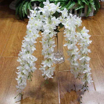 5 Branche pentru o bucată Elegant Artificiale Agățat Orhidee Wisteria Ghirlanda de Flori Pentru Acasă Ornament Decor Nunta Consumabile