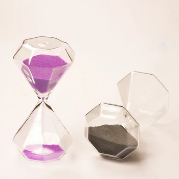 5 Min/15 Min/30 Min Creativ Design de Diamant Pulbere de Sticlă Nisip Clepsidre cu Cadouri de Ambalare 6 Culori Decor Acasă