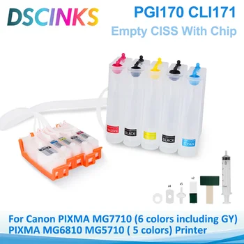 5 Sau 6 Culori PGI170 CLI171 CISS Pentru Canon PIXMA MG7710 MG5710 Cerneală de Imprimantă Sistemul de Alimentare cu Cartuș