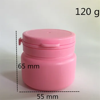 50 buc 120 ml roz, albastru Plastic pot Pastila bomboane ambalare container de zahăr castron Anti-rupere de siguranță capac Transport gratuit