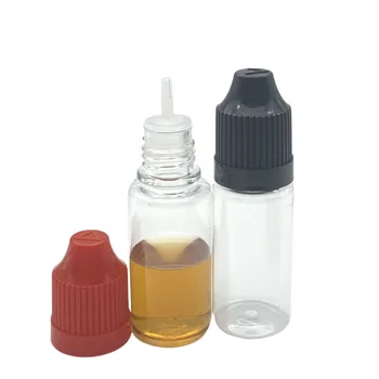 50pcs 10 ml Sticla PET de Plastic Dur Dropper Flacon Gol de Ulei Esențial Borcan Cu Copilul Capacul de Protecție Și de Lungă Sfat
