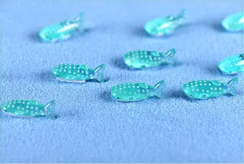 50pcs Animal Mic punct Albastru Rechin Ornamente de Gradina Zână Miniaturi Decoratiuni pentru Terrarium Moss Bonsai Ghiveci de flori Acasă Ambarcațiuni