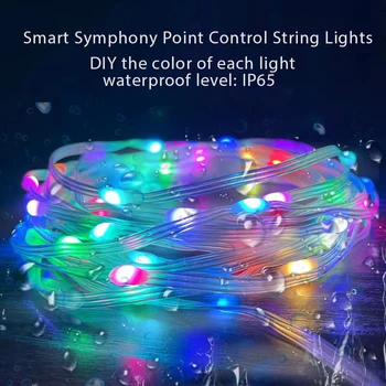 5M 10M Șir LED Lumini de Pom de Crăciun Lumina RGB Colorate Ghirlanda APP Inteligent de Control Lumini Fairy Garden Decor în aer liber