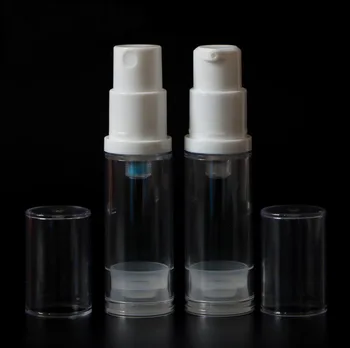 5ML clar airless sticla alb pompa de vid clar capac lotion emulsie probă de ser de ochi essence de îngrijire a pielii pulverizator de toner de ambalare