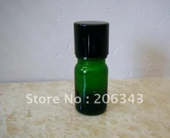 5ml verde ulei esential de sticla cu negru electronice capac de aluminiu pentru cosmeticl de ambalare