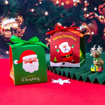 5pcs Crăciun Casa Formă de Bomboane Drajeuri Cutie de Cadou de Crăciun Sac de Biscuiti Cookie Ambalare Cutii de Crăciun de Decorare Consumabile Partid