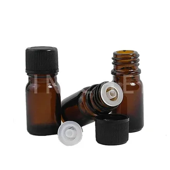 5pcs Pahar Gol Esențiale Sticla de Ulei Aromoterapie Parfum Cosmetice Containere Amber Reîncărcabile Flacoane de 5 ml 10 ml 15 ml 20 ml 30ml