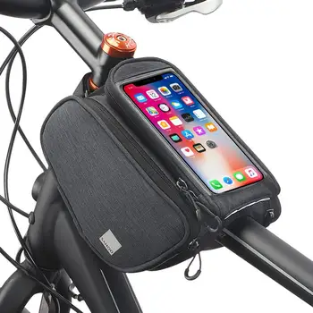 6.5 în ecran Tactil de biciclete Biciclete Mobil Telefon Mobil Sac de Cadru Frontal Top Tube Ciclism Husă Dublă Coș Pachet