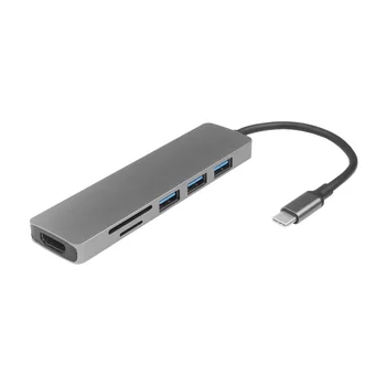 6 In 1 USB-Adaptor de C C 3*USB 3.0 HDMI 4K SD Card USB-C Hub cea Mai buna Calitate pentru Macbook Pro Laptop