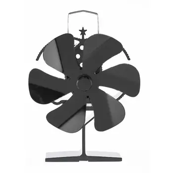6 Lama Șemineu Ventilator De Căldură Alimentat Aragaz Ventilator Auto Alimentat Supraîncălzi Încălzire, Aragaz, Ventilator Log Lemn Arzător De Distribuție A Căldurii