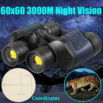 60X60 3000M Zoom Zi/Noapte Viziune în aer liber de Înaltă definiție Binoclu Telescop cu Sac de Depozitare Seturi transport Gratuit