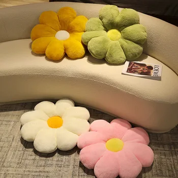 60cm Umplute Daisy Floare Perna Flori Colorate de Pluș Planta Jucarie copii pentru Copii Joc Podea Mat Pernei Scaunului Canapea Decor Acasă Perna