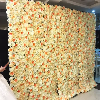 60x40 Cm Flori Artificiale Perete de Fundal de Nunta Recuzită Consumabile Decor Arcuri de Mătase Trandafir Bujor Fereastra Studio