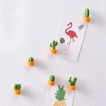 6Pcs Magneți de Frigider Drăguț Plante Suculente Cactus Buton Magnet Frigider Mesaj Magnet Autocolant Bucătărie Acasă DIY Cadouri Decor