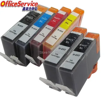 6X Compatibil Cartuș de imprimare inkjet Pentru HP655 HP 655, costum pentru 3525 4615 4625 5525 6520 6525 inkjet printer