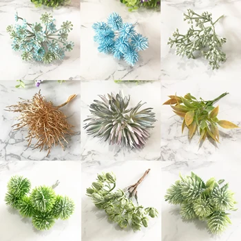 6pcs Plante Artificiale Flori artificiale Iarbă Artificială pentru Acasă ghirlanda DIY Scrapbooking Nunta Decor de Crăciun
