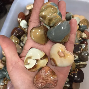 6pcs picătură de transport maritim Natural ocean jasper Cristal piatră prețioasă inima meditație de vindecare chakra de bijuterii de cristal face cadou de nunta