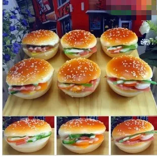 6pcs/set Simulare Pâine Hamburger Mini Zână Acasă/ Micro Peisaj Decoratiuni Model Alimentar de Învățământ Devreme Copil Bucatarie Jucarii