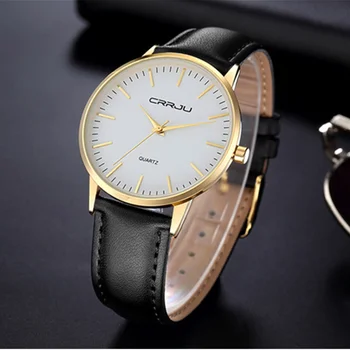 7.5 mm Ultra-subțire pentru Bărbați Ceas de Moda CRRJU Ceasuri Simplu Oameni de Afaceri Cuarț Ceas pentru Bărbați de Lux Masculin Masculin Ceas reloj hombre