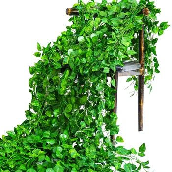 72pcs Frunze 1 bucată 2.2 M Home Decor Artificial Ivy coroană din Frunze de Plante de Viță de vie Fals Frunze Flori Cățărătoare Cununa de Iederă Verde
