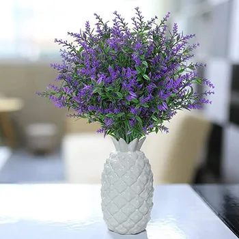 8Pc Artificiale 5Fork Lavanda, Floare de Plastic DIY Buchet de Nunta de Decorare Acasă Afișa Fals Flori de Interior, Ghivece de Flori Decor
