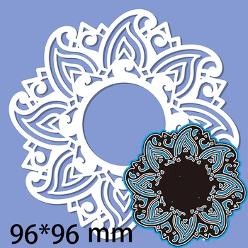 96*96mm Cercul de Flori Panglici Noi Moare de Tăiere Album Decor de Relief Ambarcațiuni de Hârtie Album Card de Pumn Cuțit Mucegai