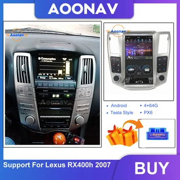 AOONAV Masina tesla stil ecran vertical radio player multimedia Pentru Lexus 400H 2007 masina stereo auto navigație GPS unitatea de cap