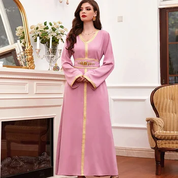 Abaya centura de diamant moda femeilor Musulmane fusta lunga Arabe nobil de lux retro plus dimensiune lung fusta Islamic etnice fusta lunga