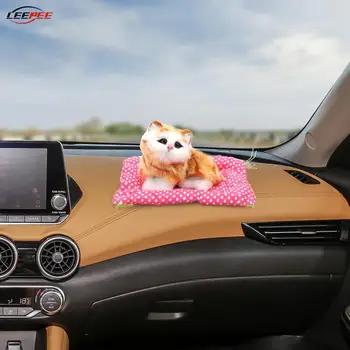 Accesorii auto de Bord Decor Ornament Pisoi Drăguț de Pluș Pisica Cu Sunet de Simulare Caravana Van Off Road 4x4 Marin Bărci