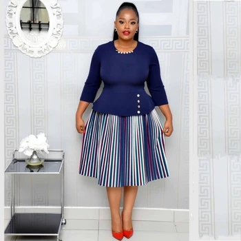 African Rochii Pentru Femei 2019 Elegent Moda Stil African Femei Plus Dimensiune Poliester Genunchi-lungime Rochie-S-3XL