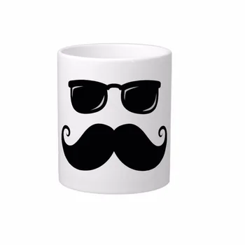 Amuzant Mustață Și ochelari de Soare cu Fața Albă Cani de Cafea Cana de Ceai Personaliza Cadoul Prin LVSURE Cana Ceramica Cana de Călătorie Cani de Cafea