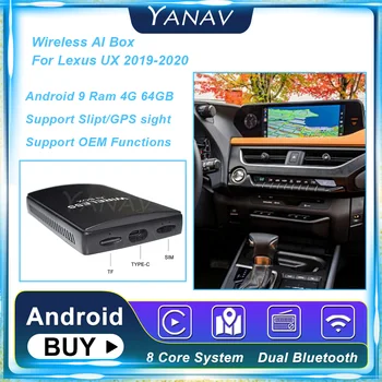 Android 9 4G 64GB Carplay Wireless Ai Cutie Pentru Lexus UX 2019 2020 Qualcomm 450 Masina Box Inteligent Plug and Play Video Netflix Google