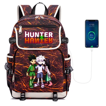 Anime Hunter Hunter Panza Rucsac Packsack Fermoar Rucsac Casual Sac De Școală Teenger Geanta De Laptop Student Umeri Geanta