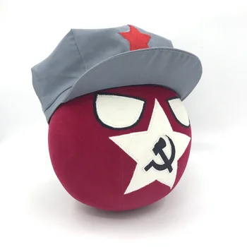 Armata roșie din China Mingea și Armata Roșie Cap Papusa countryballs plushies Cosplay Polandball Jucărie de Pluș pentru Cadou 20CM